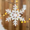 Flocos de Neve de Natal Flocos de Neve de Árvore de Natal Flocos de Neve Acrílicos Transparentes Flocos de Neve Dourados Pingentes de Decoração de Janela