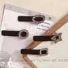 Pinza para el Cabello Flockada con Pedrería Estilo Chanel para Mujer, Pinza Retro Francesa para Flequillo Lateral, Pasador para la Parte Posterior de la Cabeza y la Frente Pinza Bb Accesorio para el Cabello