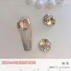 Accesorios Populares para Uñas, Lujo Accesible Bolas Cuadradas Gruesas Hechas a Mano con Diamantes, Accesorios para Uñas de Aleación de Cristal Super Brillantes de Celebridad de Internet
