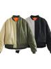 Casaco acolchoado de algodão com cor contrastante europeu e americano para e-commerce transfronteiriço. Roupas femininas de comércio exterior Amazon AliExpress 9565XQJ