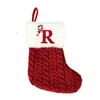 Nuevos Suministros para Decoración Navideña Calcetines Navideños Bolsas de Regalo Calcetines Navideños Rojos Tejidos con Letras Bolsas de Regalo Navideñas