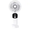 Ventilador Pequeno de Mão Ventilador de Resfriamento Violento para Mesa Dobrável Turbina Mini Portátil com Clipe Ventilador Recarregável por USB