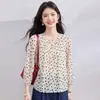 Outono 2026 Novo Estilo Coreano Versátil Manga Longa Casual Camisa Top Feminino