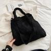 Bolsa Retrô Tricotada de Outono e Inverno, Bolsa de Mão Crossbody Feminina Versátil de Grande Capacidade, Bolsa de Ombro Espessa para Viagem ao Ar Livre