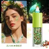 Carnaval Navideño Transfronterizo Gel de Lentejuelas Decoración de Dibujos Animados Escamas de Brillo de Colores Gel para Maquillaje Corporal y Facial Maquillaje en Gel