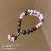 Nueva Pulsera de Cuentas de Cerámica de Doble Círculo Estilo Chino Estilo Étnico Estilo Zen Estilo Nacional Pulsera Estilo Antiguo Sensación de Alta Gama Pulsera de Cuerda Echinabic