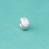 Prata Esterlina S925 Contas Espaçadoras Lisas Espessadas Redondas Espaçadoras DIY Joias Pulseira Acessório de Prata Materiais