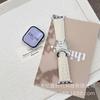 Correa de Reloj de Piel Genuina con Hebilla Magnética Doble C, Patrón de Cocodrilo y Estampado de Leopardo, Adecuada para Apple 9 S10 S11 Huawei Fit4 Xiaomi Pulsera