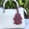 Nuevo Colgante de Bolso Perro de Peluche Llavero Cachorro Piel Sintética Accesorios Colgante Perro de Dibujos Animados Colgante Cuero de Peluche