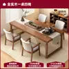 Juego de Mesa y Sillas de Té para Sala de Estar, Sala de Té, Oficina, Mesa de Estilo Chino Nuevo para Uso Doméstico, Mesa de Té Grande para Balcón