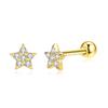 Nuevos Pendientes de Estrella de Cinco Puntas s925 Joyería Pequeña Pendientes Simples y Lindos de Plata Esterlina para Mujer Adelgazantes para Rostro Redondo SVE0135