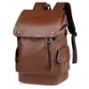 Mochila Transfronteriza Estilo Nuevo Mochila de Negocios Casual para Hombre Gran Capacidad Piel de PU Mochila para Viajero y Computadora Bolsa Escolar para Estudiante Universitario