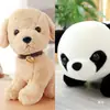 Muñeco de Peluche de Perro Marrón con Nariz Triangular, Tigre Animal Hecho a Mano, Juguete Rosa con Enchufe, Accesorios