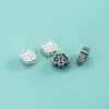 Contas Pequenas Espaçadoras de Prata Esterlina S925, Contas Espaçadoras em Formato de Nuvem, Contas Planas para Pulseiras Trançadas Feitas à Mão DIY, Contas Soltas para Pulseiras de Cristal