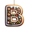 Novos enfeites de Natal acrílicos 2D planos de desenho animado acrílico para o exterior letras