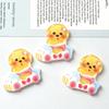 Caricatura lindo perrito amarillo infantil delgado flash acrílico diy horquilla broche insignia parche accesorios al por mayor
