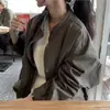 Chaqueta coreana para mujer, holgada, adelgazante, estilo coreano, versátil, diseño petite, top casual