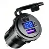 Cargador Rápido para Motocicleta Multi-Puerto Qc3.0 Pd Qualcomm con Interruptor Modificado Cargador de Coche Camión Modificación USB