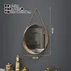 Espelho de ferro para pendurar na parede do banheiro espelho redondo banheiro simples maquiagem mesa espelho redondo quarto criativo espelho de pendurar para vestir