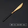Juego de cuchillo tenedor cuchara de acero inoxidable 304 Cuchillo para bistec de restaurante occidental Tenedor de fruta Cuchara de café de mango largo Cuchara coreana Venta al por mayor