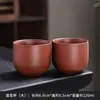 Taza de Té Grande de Arcilla Púrpura Estilo Tendencia Nacional, Taza de Maestro, Taza de Degustación, Juego de Té Kung Fu Estilo Retro para Uso en Casa, Taza de Té Semi-Hecha a Mano, Taza Individual