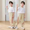 Pantalones Casuales para Niños Pantalones Deportivos Sueltos para Niños Pantalones de Verano Anti-mosquitos para Niñas Pantalones Rayados de Verano Finos con Cordón