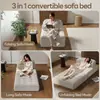 Sofá Cama Compacto Más Vendido de Amazon, Sillón Sofá de Piso Individual de Pana, Paquete Enrollado al Vacío, No Requiere Instalación