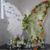 Decoración de ventana de exhibición de flores artificiales de mariposa gigante, soporte de mariposa floral, flor decorativa para accesorios de fotos y exhibición