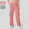 Jeans Cargo Sueltos de Cintura Alta para Mujer, Estilo Nuevo Europeo y Americano, Adelgazantes, Levanta Glúteos, Transpirables, Adecuados para Uso al Aire Libre, Pantalones Casuales de Tallas Grandes