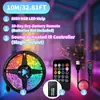 Tira de luz ambiental 5050RGB transfronteriza, alimentada por USB, control remoto de 20 teclas alimentado por batería, control de sonido musical colorido