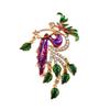 Broche de Moda Explosiones Europeas y Americanas de Alta Gama para Mujer Retro Sensación de Alta Gama Nicho Exagerado Diamantes Incrustados Animal Ramillete Pin Accesorios