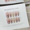 [Disparo real puramente manual] arte de uñas de fototerapia puramente manual degradado diamante roto rojo neto explosiones super hada acabado al por mayor para llevar