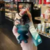 Pingente Chaveiro Urso Céu Estrelado Gradiente Urso Camaleão Desenho Animado Fofo Decoração de Mochila Presente para Homens e Mulheres