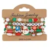 Pulseira de Natal Pulseira de Contas Transfronteiriça Boneco de Neve Árvore de Natal Velho Chifre Pulseira com Pingente de Presente Atacado