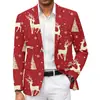 Novo Terno Masculino de Natal Comércio Exterior Transfronteiriço Amazon Jaqueta de Terno Estampada Moda Masculina Terno Estilo Britânico