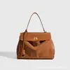 Bolsa Kelly de Veludo Fosco Feminina Bolsa Tote com Fecho Retrô Grande Capacidade Bolsa Grande de Ombro Único Transversal