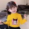 Y2332 # Camiseta de cuello alto medio de terciopelo Kuromi para niñas, prenda base Otoño e Invierno 2025, Nuevo, Ropa interior para niños grandes, Tops para niños