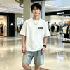 Camiseta Casual de Algodón Puro de Manga Corta para Hombres y Mujeres, Nuevo Estilo de Verano Marca Americana de Moda Camiseta Juvenil Estampada de Media Manga Manga Corta
