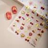 Cyansea Calcomanías para Uñas con Lazo de Fruta Dulce Estilo Chica Energética DIY Calcomanías Adhesivas para Uñas de Cereza y Manzana