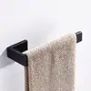 Estante de Acero Inoxidable 304 para Toallas de Baño Negro Cepillado Colgante Anillo para Toallas Barra Gancho Conjunto de Estantes de Almacenamiento para Inodoro