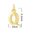Accesorios de Joyería con Circonita Micro-Pavimentada, 26 Letras Brillantes, Baño de Oro Real de 18 Quilates, Collar, Accesorios de Colgante Pequeño