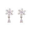 Aretes Navideños de Copo de Nieve de Zirconia, Aretes Elegantes y Versátiles con un Estilo de Moda Cool y Nicho, Aretes de Lujo Ligero para Mujer