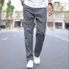 Calças Casuais Masculinas Novas de Primavera e Verão, Calças de Trabalho Plus Size, Calças Esportivas de Algodão Puro, Corte Reto Solto