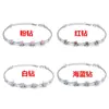 Pulseira de moda estilo Mori japonês e coreano banhada a prata Sansheng Sanshi Shili flor de pêssego pulseira de ameixa com diamante para menina pulseira joia