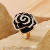 Anillo de rosa goteando aceite Anillo de flor de aleación ajustable creativo europeo y americano Explosión de Amazon AliExpress