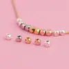 Cuentas de Plata Hechas a Mano en Chiang Mai Cuentas Espaciadoras Facetadas Plata S925 Cuentas Sueltas Hechas a Mano para DIY Accesorios de Cuerda Roja Material Plata Rota