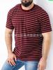Camiseta de manga corta para hombre, estilo clásico de verano a rayas con cuello redondo, para uso diario, para Europa y Estados Unidos, 2025
