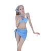 Traje de Baño de Dos Piezas Estilo Nuevo 2026 para Mujer, Bikini Dulce de Verano para Chica, Set de Cuatro Piezas, Adelgazante y Conservador, Adecuado para Vacaciones en la Playa