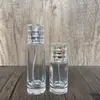 Suministro en stock de botella de vidrio simple para perfume con tapa de rosca B116-20ml-30ml, botella rociadora cosmética recargable portátil