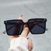 Gafas de Sol de Alta Gama Estilo Coreano para Mujer, Protección Solar, Montura Cuadrada, Que Muestran el Rostro, Gafas Pequeñas para Conducir, Bisagra Metálica para Hombre